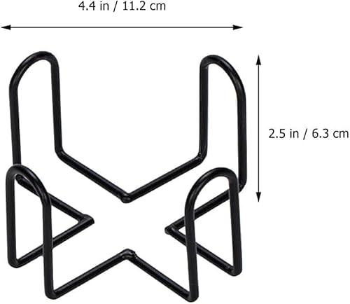 WLngtv Metal Coaster Holder Storage Rack, Black Iron Coaster Holder Metal Storage Rack Coasters Shelf for Both Square and Round Coasters Bar Tools, Bar Coasters 4.40 X 4.40 X 2.48inch - Thumbnail 2