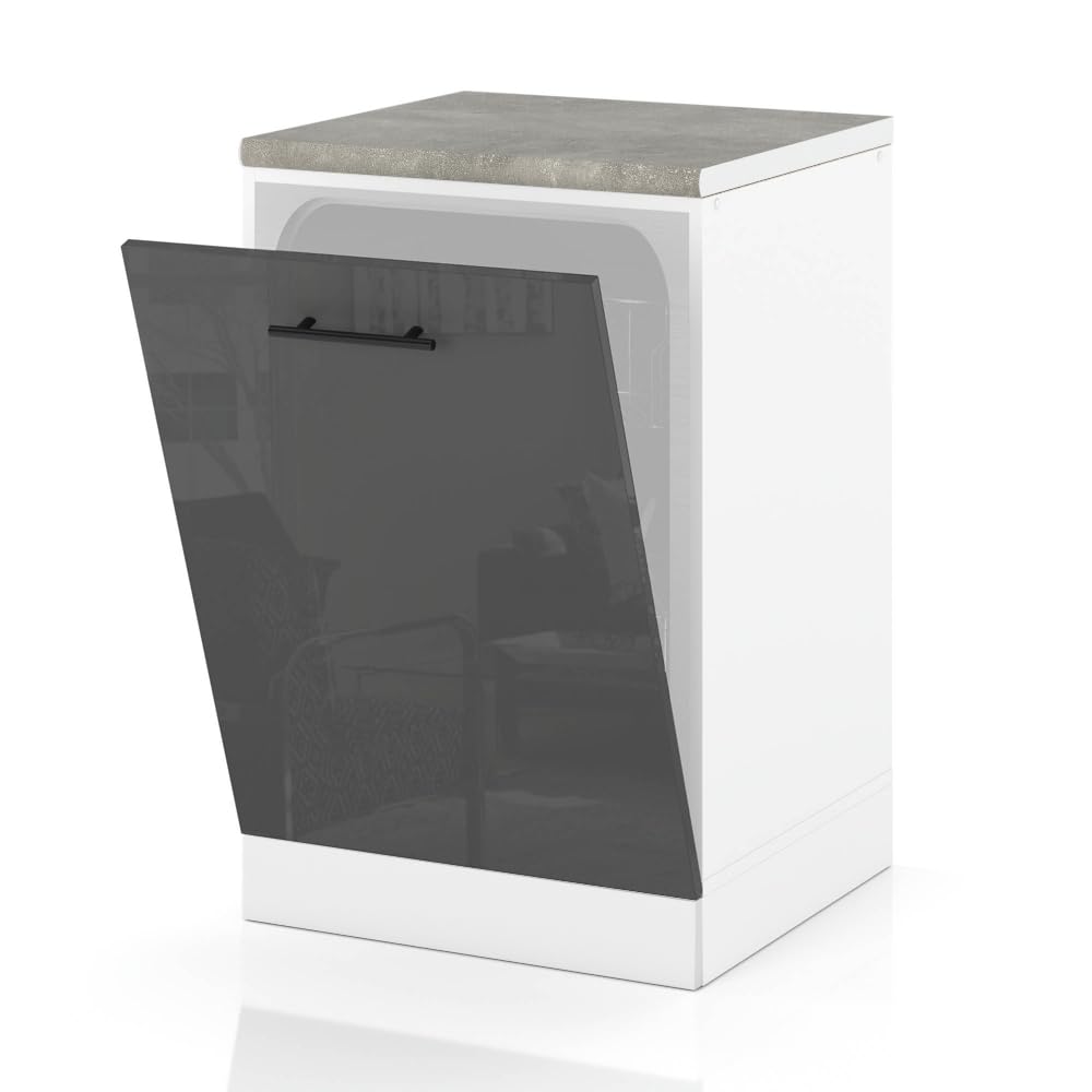 Front Do Zabudowy Zmywarki 60cm Szafka Kuchenna Spremium Szary Połysk