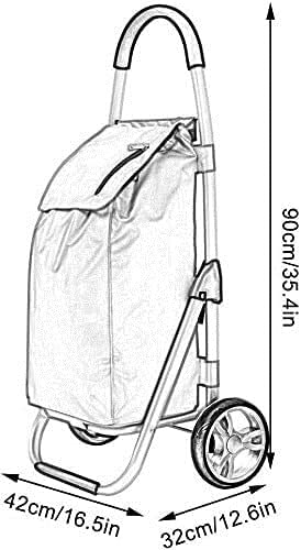 Einkaufstrolley Faltbarer Einkaufswagen Leichter Einkaufswagen, Zusammenklappbarer Einkaufswagen, Tragbarer… – Bild 3