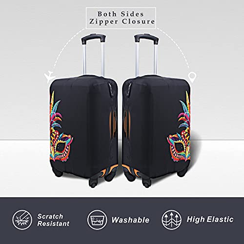 Explore Land Travel Luggage Cover Suitcase Protector Fits 18-32 Inch Luggage (Carnival, S(18-22 Inch Luggage)) #TOP1