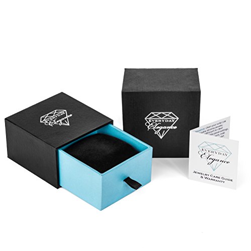 14K Solid White Gold Stud Earrings | Round Cut Cubic Zirconia | Screw Back Posts | 0.5 CTW | With Gift Box