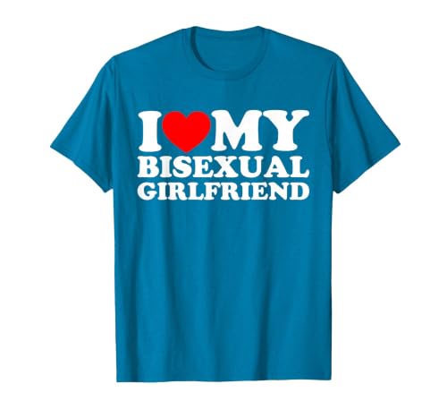 I Love My Bisexual Girlfriend T-Shirt, Men, Sapphire Blue, Small