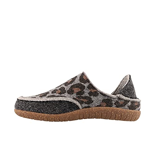 Taos Footwear Women's Convertawool Charcoal Leopard Wool Clog 8-8.5 (M) Us #TOP2