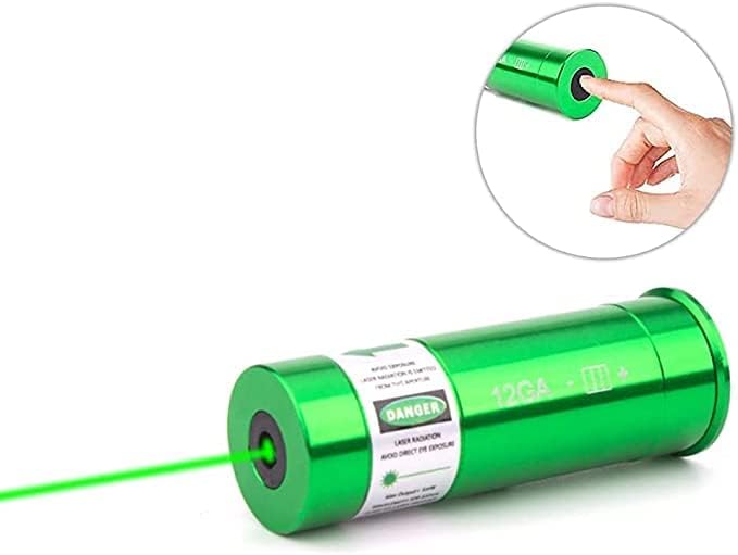 Calidad premium, láser rojoverde, mira de diámetro del cartucho de barril de calibre 12, visor para escopetas de 12ga con botón de encendidoapagado