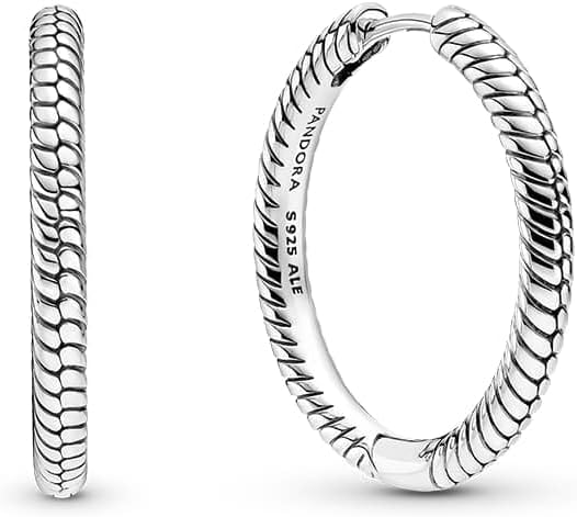 PANDORA Moments Charm Hoop Earrings - Great Gift for Women - Stunning Women's Earrings - Sterling Silver, No Gift Box