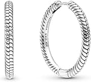 PANDORA Moments Charm Hoop Earrings - Great Gift for Women - Stunning Women's Earrings - Sterling Silver, No Gift Box
