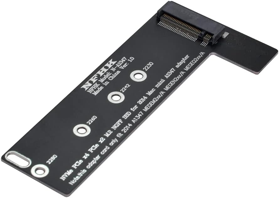 M.2 NGFF M-Key NVME SSD Convertor Card for 2014 Mac A1347 MEGEN2 MEGEM2 MEGEQ2 Mini