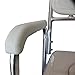 4 in 1 Shower Commode Wheelchair, Transport Beside Commode Chair with Arms & 4 Brakes, Rolling Over Toilet Chair 300 lbs. Weight Capacity w/Padded Seat for Adults, Handicap, Disabled (U Shape Cushion)
