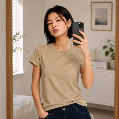 Image of London Hills tops for woman | tshirt for woman | t shirt for womans| tops for women western | western tops for woman's | women t shirt | women tees | gym tshirt for women workout | t shirts Round Neck