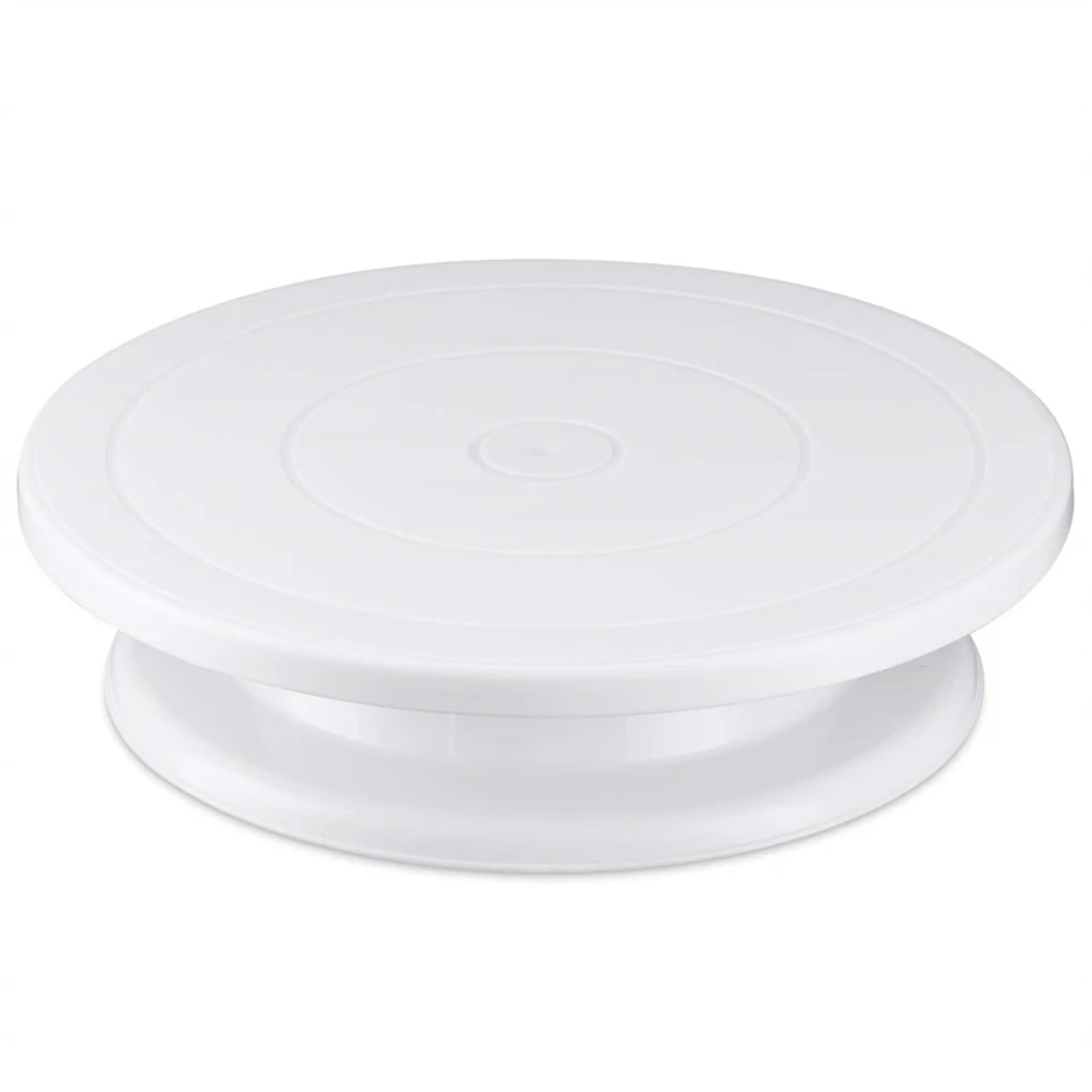 Plateau Tournant Patisserie Plateau tournant for gâteau de 11 pouces, support de décoration rotatif avec grattoir à glaçage réglable, rotation à gâteau en plastique, fournitures de pâtisserie(1PCS)