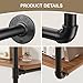 giffgiss Industrial Iron Pipe Shelving Wall-Mount(No Plank): 5-Tier DIY Open Bookshelf - Iron Pipe Storage Shelves