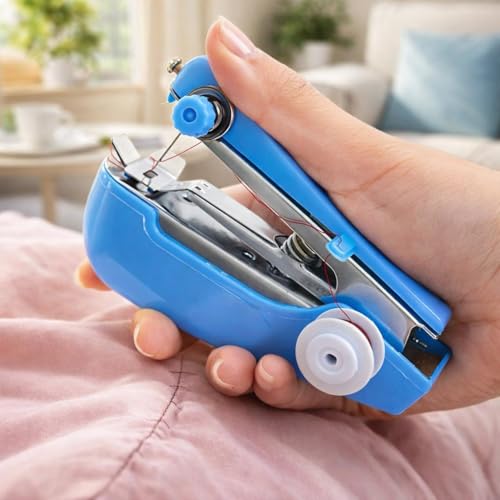 Image of PANCA Handy Stitch Mini Hand Sewing Machine | Portable Stapler Style Silai Machine for Quick Repairs & Home Tailoring | Lightweight Handheld Stitching Tool for Clothes