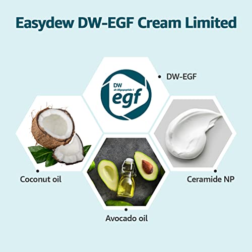 Easydew Dw-Egf Cream Limited 2.4 Oz - Anti-Aging Moisturizer With Human Epidermal Growth Factor & Hyaluronic Acid Collagen To Rejuvenate & Regenerate Cells,Softer Skin, Light Weight Refreshing Cream #TOP2