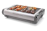 Chef'sChoice 878 Professional Indoor Electric Grill with Removable Nonstick Plate Stainless Steel Drip Tray and Features Adjustable Temperature Control, 1500-Watt, Gray (8780000)