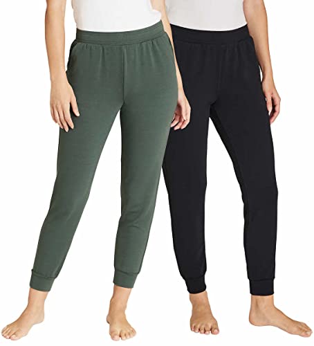 Eddie Bauer Womens 2 Pack Fleece Lounge Joggers...
