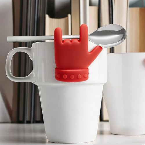 Miniatura 7 de Smaoqingji Soporte De Cucharón Reposatapas - 1 Unidad, Rojo, Soportes Para Cucharas Silicona, Apto Para Todo Tipo De Ollas, Cucharas, Pinzas, Tenedores Y Otros Utensilios De Cocina