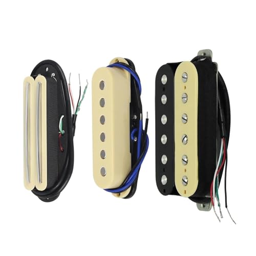 Micro Guitare Alnico 5 SSH vintage jaune hybride double rail 3 pièces
