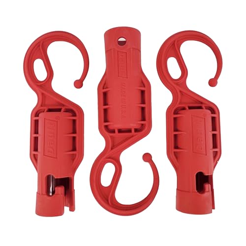 DAULT American-Made Heavy Duty Garage Storage Hooks for Milwaukee M18 Fuel Quik-lok | Updated Version for Dust Protection Hangers | Utility Hooks | Set of 3 | Made in U.S.A. (Patented)