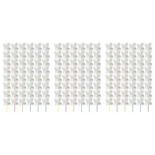 Generchin 144 Piezas de Molinetes de Bricolaje para Manualidades, Molinetes de Papel, Colorea Tus Propios Molinetes para Niños, Actividades Artísticas de Verano