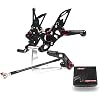 Arashi Version 2.0 Rearsets for Suzuki GSXR 600 750 2011-2017 Motorcycle Accessories Adjustable Footrests Rear Sets GSX R600 R750 GSX-R 600 750 GSXR600 GSXR750 Black 2012 2013 2014 2015 2016