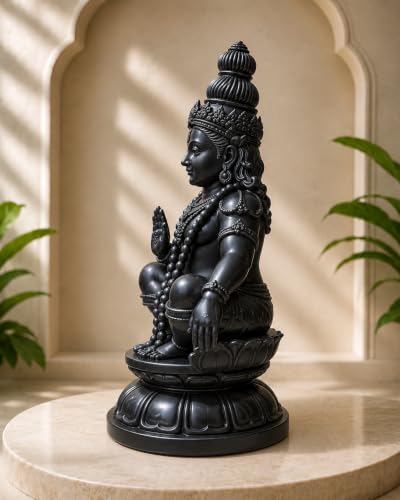 Image of Lord Ayyappa Black Idol Statue, 11x6.5x6.5 cm