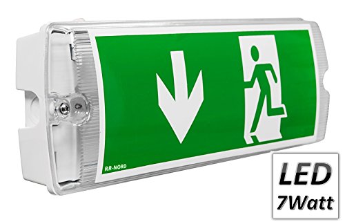 Preisvergleich Produktbild Notleuchte LED IP65 7W Notbeleuchtung Rettungszeichenleuchte Fluchtwegleuchte Notlicht Brandschutzzeichen Rettungszeichen (Pfeil nach rechts)