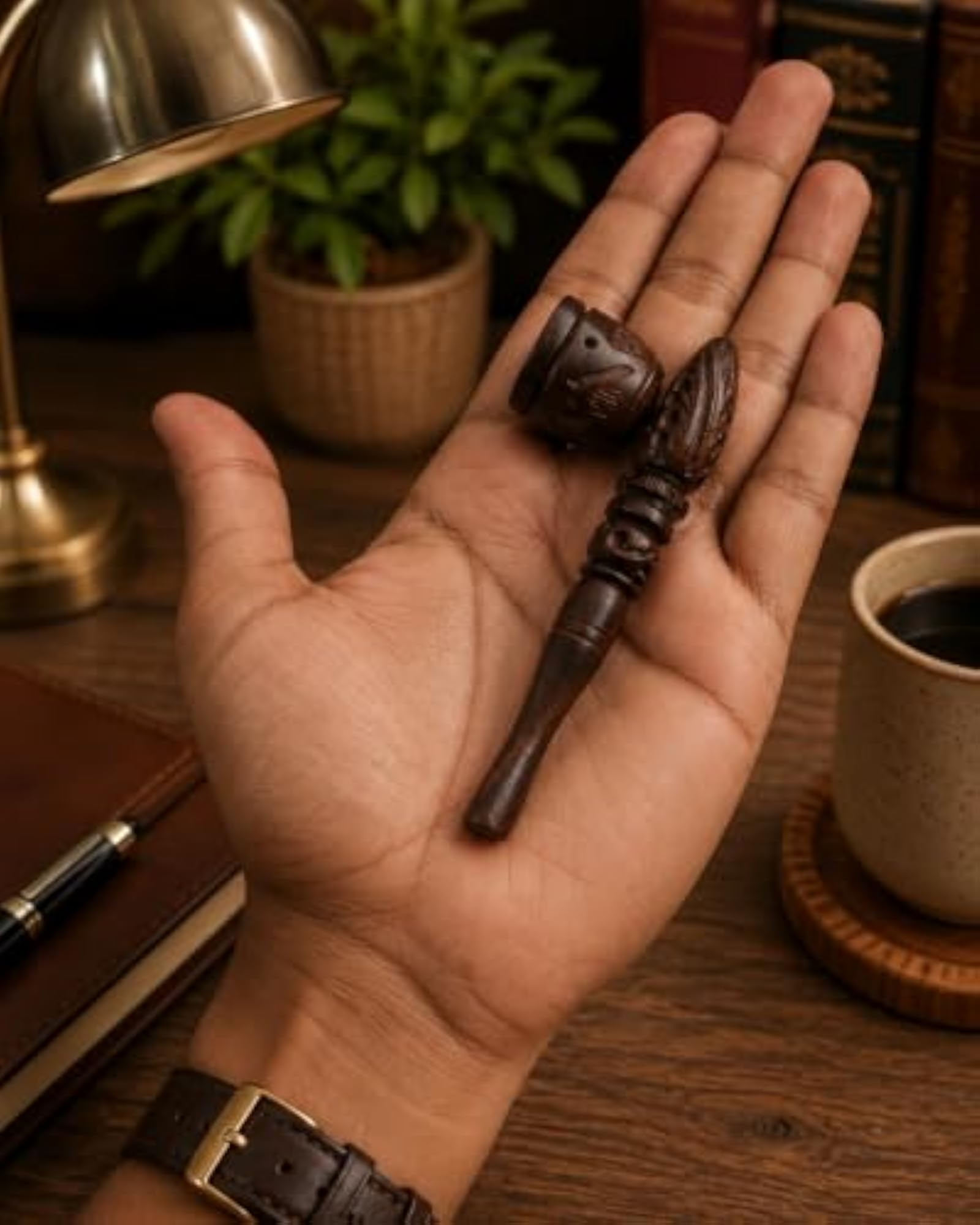 Wood Smoking Pipe, Traditional Hookah Accessory with Premium Design