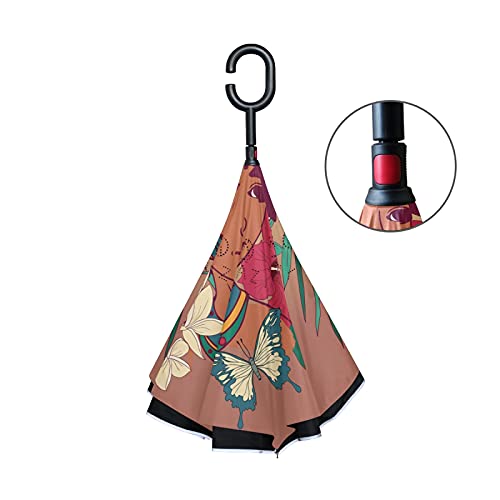 image for Oyihfvs African American Woman Palm Leaves Flowers Butterflies Large I