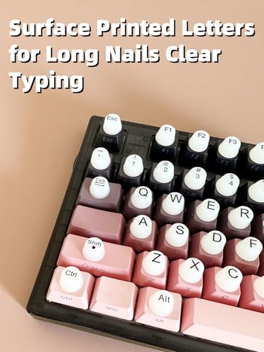 64pcs adhesivos para teclado en silicona blanca miniatura 4