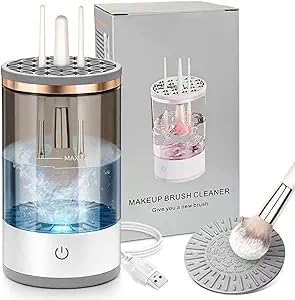 Electric Makeup Brush Cleaner Machine | Automatic Makeup Brush Cleaning & Drying Device | Fast & Hygienic Cosmetic Brush Cleaner for All Brush Sizes