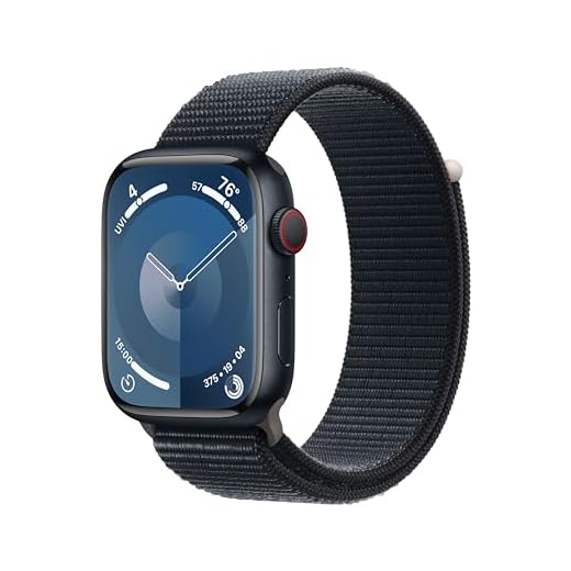 Apple Watch Series 9 [GPS + Cellular 45mm] Smartwatch with Midnight Aluminum Case with Midnight Sport Loop. Fitness Tracker, ECG Apps, Always-On Retina Display, Carbon Neutral