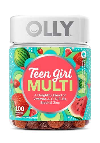 OLLY Teen Girl Multi Gummy, Healthy Skin and Immune Support*, Ess...
