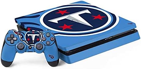 Skinit Decal Gaming Skin Compatible with PS4 Slim Bundle - Officially Licensed NFL Tennessee Titans Zone Block Design