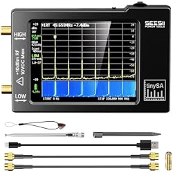 Portable TinySA Spectrum Analyzer,SEESII Upgraded V0.3.1 Handheld Tiny Frequency Analyzer 100kHz to 960MHz MF/HF/VHF UHF Input,Signal Generator with 2.8 inch Touch Screen with ESD Protect Function | V0.3.1 Handheld TinySA Frequency Analyzer, MF/HF/VHF/UHF Input, Signal Generator and ESD Protection