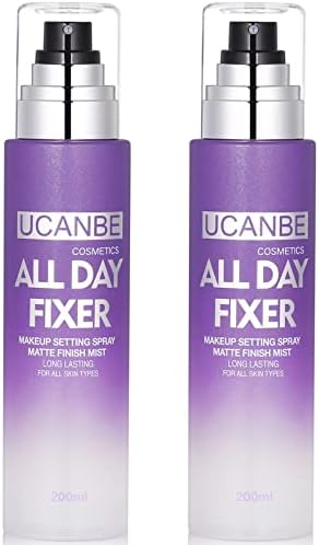 UCANBE Makeup Setting Spray - 2PC Set Matte Finishing Spray, Long Lasting Oil Control Make Up Spray, Lightweight Setting Mist for Matte Makeup Look