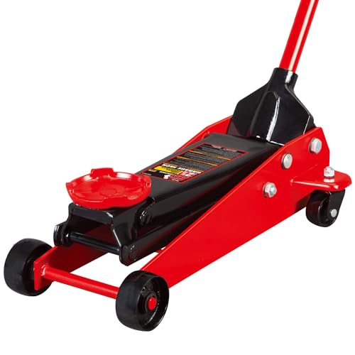Image of Big RED T82751-1 Torin Hydraulic Floor Jack Pro Series with Single Quick Lift Piston Pump, 2.75 Ton (5,500 lbs.) Capacity, Red