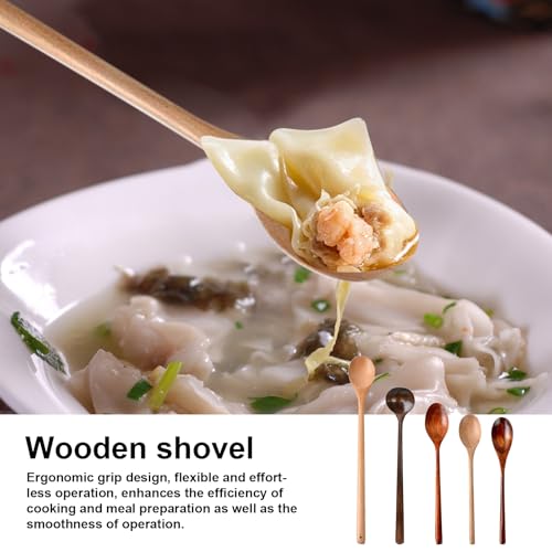 Cucharón de madera para cocina resistente al calor, ideal para mezclar salsas y servir sopas 7