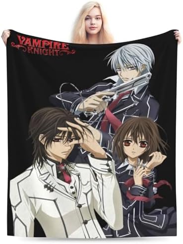 Vampire Knight Blanket Anime Lightweight Microfiber Flannel Throw Blankets Bedroom Sofa Air Conditioning Blanket (50"x 40")