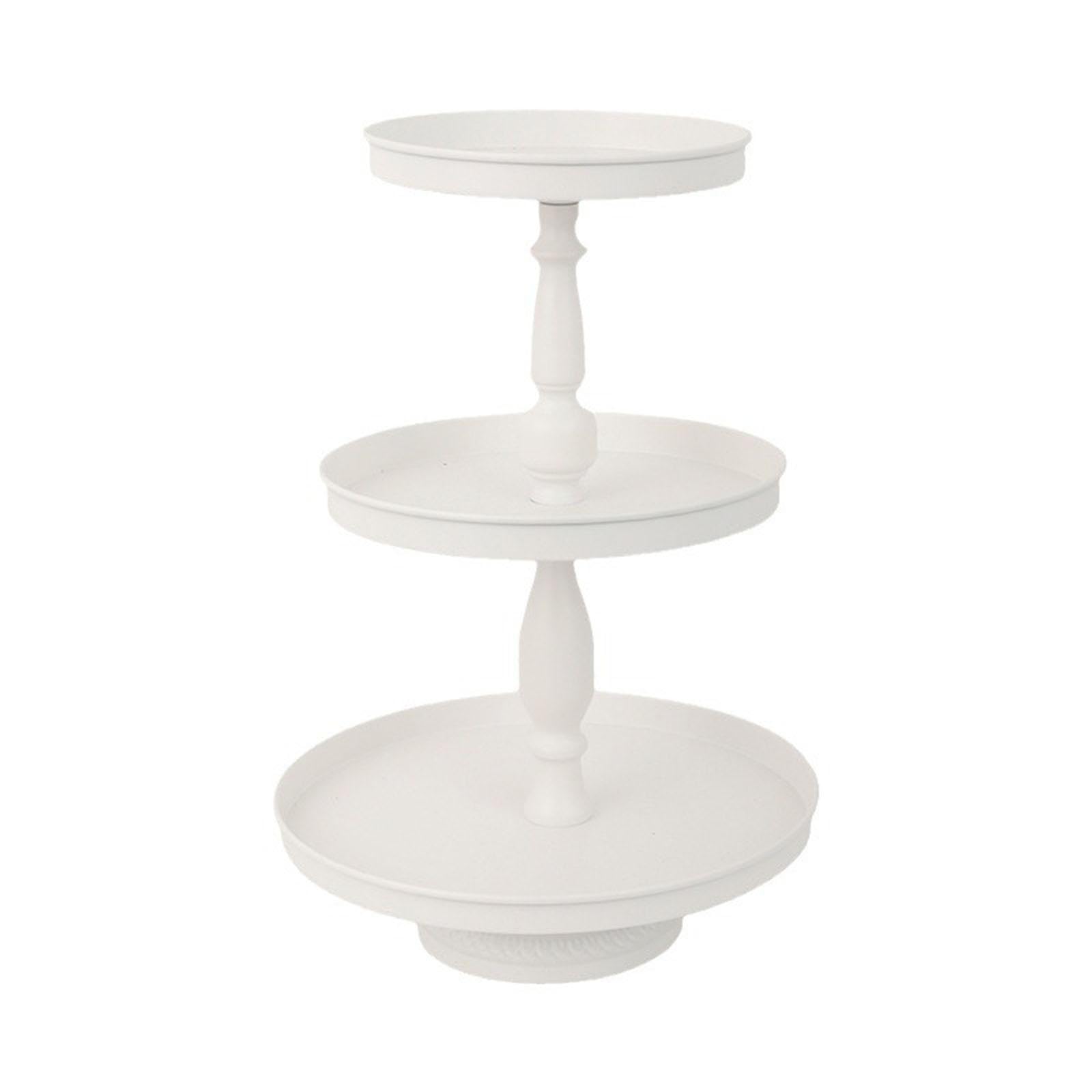 Soporte para cupcakes de 3 niveles de hierro blanco para boda, postre, soporte para repostería, baby shower, mesa para fiesta