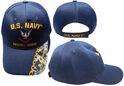Gorra azul Navy acrílica ajustable bordada miniatura 1