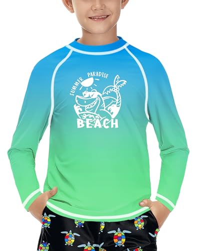 Jungen Sonnenschutz Langarm UV Shirt UPF 50+ Schnelltrocknend Rundhals...