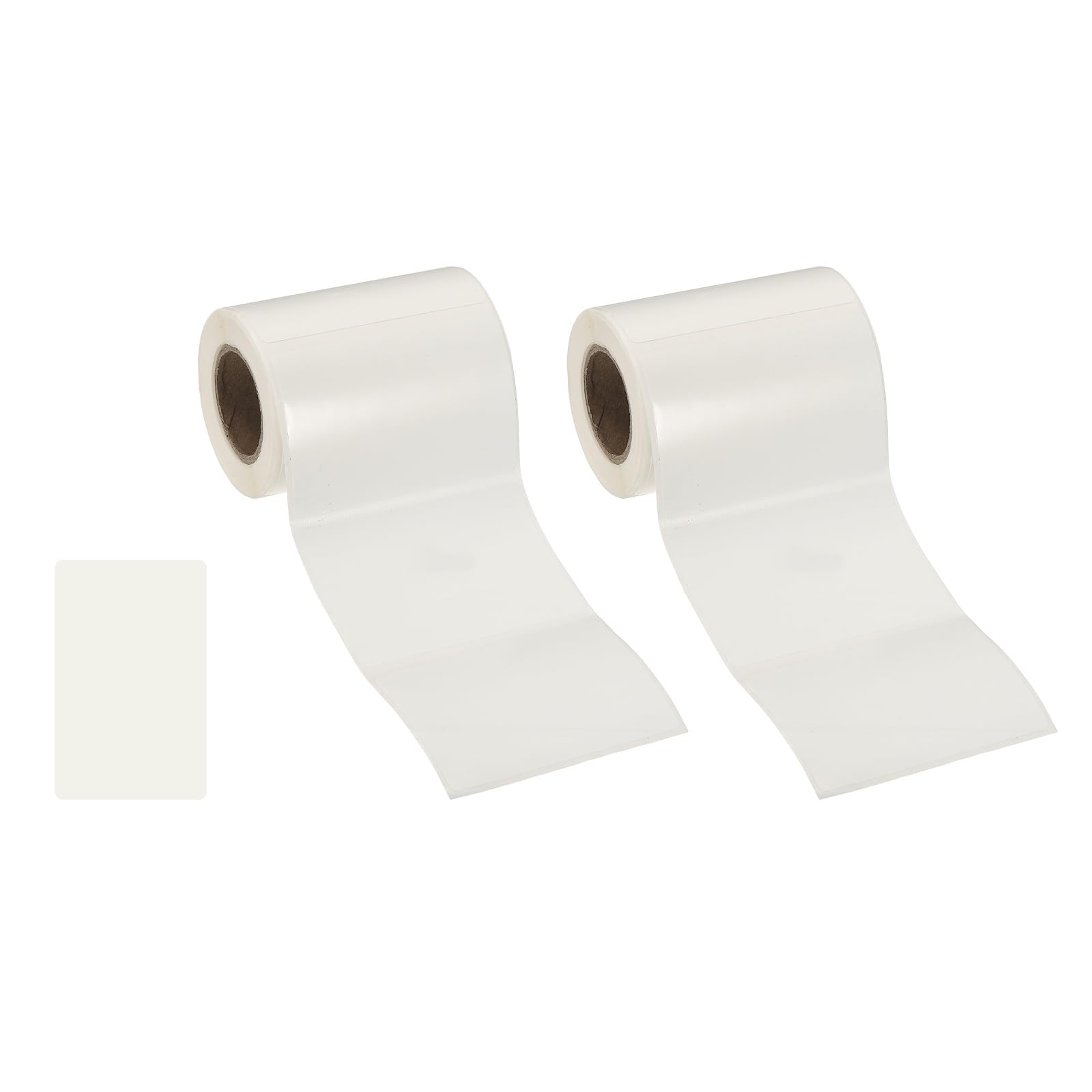 PATIKIL 320 Pcs Thermal Labels, 2.4x1.6 Square Thermal Printer Labels Stickers Self Adhesive Tags Paper 2 Rolls Small Waterproof for Printer Small Business Name Tag Barcode, White — image 1