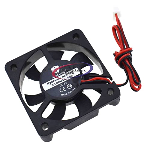 5V 12V 24V 5010 Silent Brushless Cooling Fan 2 pin 5CM Fans 0.1A 50mmX50mmX10mm for Cool 3D Printers Parts PC Case CPU Cooler Sleeve Bearing 7 Blades (5010-12V) (5V)