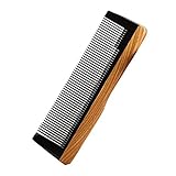 LWBTOSEE Peine de madera de nim hecho a mano, color verde sándalo anti estático desenredante para...