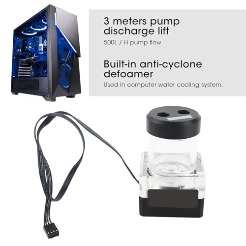 Bomba de refrigeración líquida de 500 L/H con control PWM para PC 4