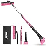 HEEYA 48 Inch Long Snow Brush for SUV, Extendable Ice Scraper and Brush with Foam...