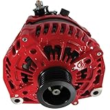 LActrical High Output 300 Amp Red Alternator compatible with Chevy Silverado 1500 2500 3500 HD Pickup Truck 4.3L V6 5.3L 6.2L 6.6L DSL Diesel V8 14 2014 15 2015 16 2016 17 2017 18 2018 19 2019 250A