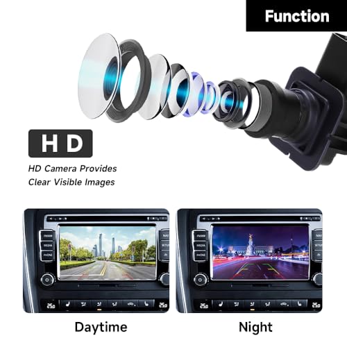 Image of Rear View Back Up Wide Angle Camera Park Assist Reverse Camera - Compatible for Ford Edge 4 Cyl 2.0L DOHC, 4 Cyl 2.0L Duratorq-TDCi 2015-2018 - Replace Part F2GZ19G490A