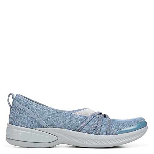 LifeStride BZees Women's Niche Slip-On Comfort Ballet Flat,Washed Denim Fabric,112
