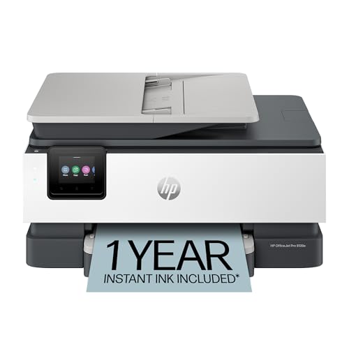 HP OfficeJet Pro 8139e Wireless All-in-One Color Inkjet Printer, Print, scan, Copy, fax, ADF, Duplex Printing Best-for-Home Office, 1 Year Instant Ink Trial Included